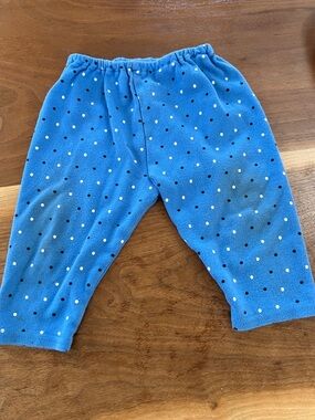 Blue Polka Dot Fleece Pants